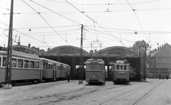 Pozsonyi utca, Angyalföld kocsiszín, 1975. Forrás: Fortepan / UVATERV