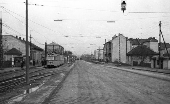 Fehérvári út az Albertfalva kitérőnél, 1960. Forrás: Fortepan/ UVATERV