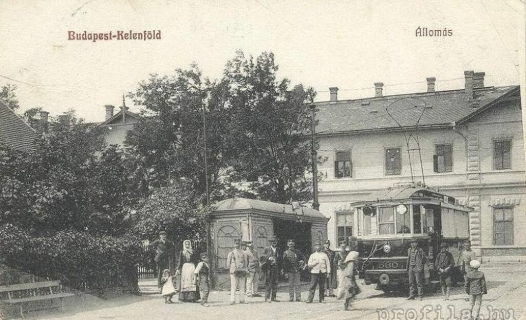 Etele téri villamos végállomás, képeslap az 1900-as évekből. Forrás: ilyenisvoltbudapest.hu