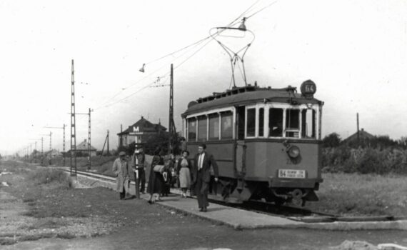 64-es villamos végállomása. Forrás: Zugló régi képeken (Facebook)