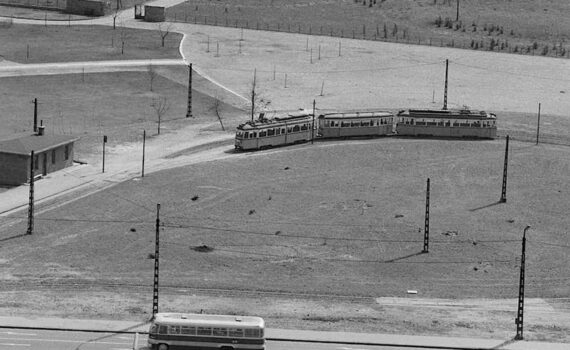 Goldmann György tér, 1965. április 6.. Kép.: MTI / Fényes Tamás . Forrás: Budapest régi képeken (Facebook)