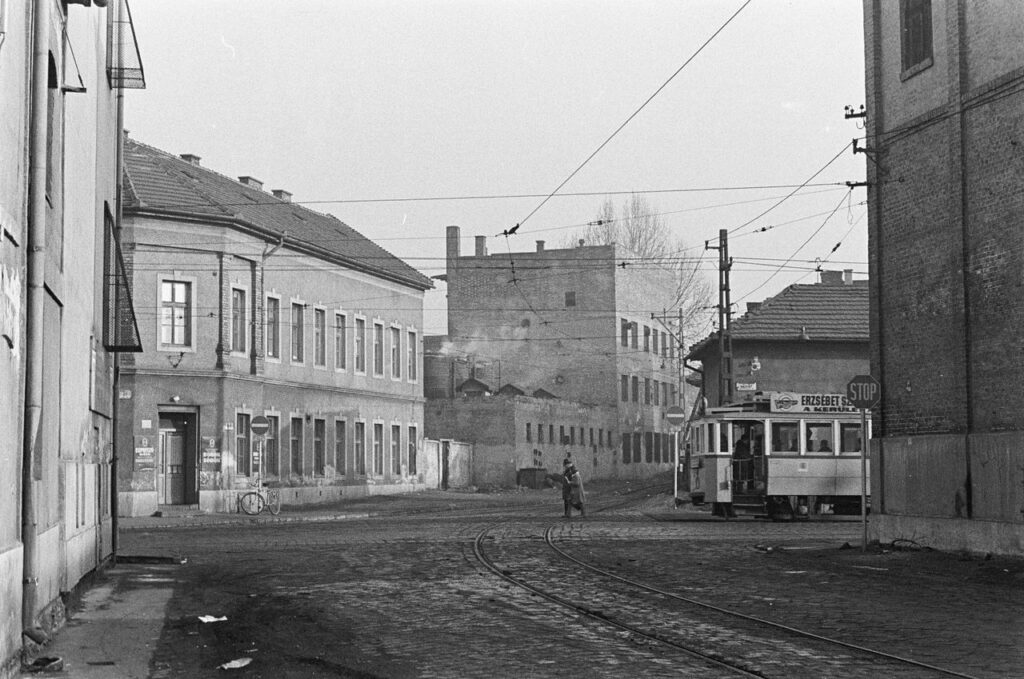 Zsilip utca a Váci úti kereszteződésnél, 1969. Forrás: Bencseky Mátyás/ Fortepan