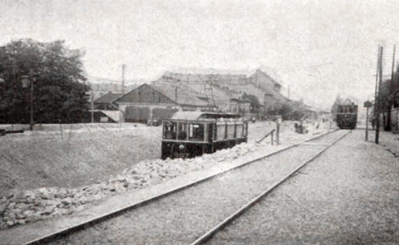 A Külső Váci út szintbeli emelése és kiépítése, 1905. Forrás: Budapest régi képeken (Facebook)