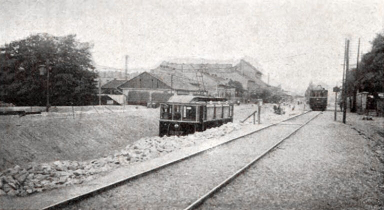 A Külső Váci út szintbeli emelése és kiépítése, 1905. Forrás: Budapest régi képeken (Facebook)