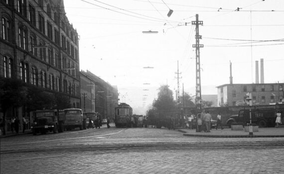 Dráva utcai villamos végállomás, 1963. Forrás: Budapest régi képeken (Facebook)